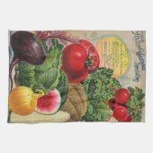 Antike Samenkatalog Farbige Gemüse Geschirrtuch (Horizontal)