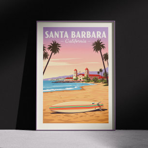 Antike Santa Barbara Kalifornien Poster