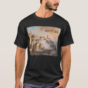Antike Sassi di Matera Italien Reise Aquarell T-Shirt