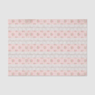 Antike schäbige rosa Rosen und Spitze-Seidenpapier Seidenpapier