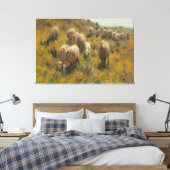 Antike Schafweide Vintages Bauernhaus Land Leinwanddruck (Insitu (Schlafzimmer))