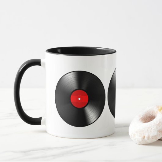 Antike Schallplatte Kaffeetasse (Mit Donut)