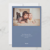 Antike Schaufenster Illustration Blau Feiertagskarte (Rückseite)