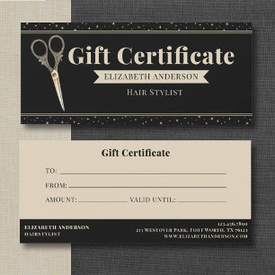Antike Schere Friseur-Geschenkgutschein