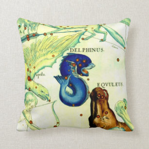 Antike Schlangen-Geschöpf-Karten-Kunst-Vintage Kissen
