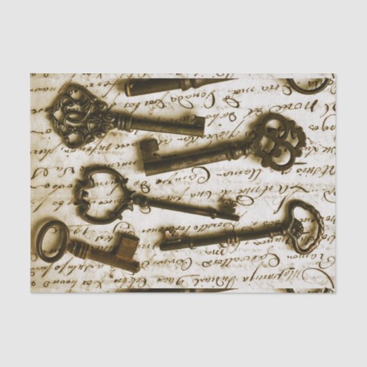 Antike Schlüssel Seidenpapier (Vorderseite)