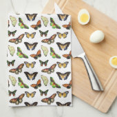 Antike Schmetterlinge Geschirrtuch (Viertel Falte)
