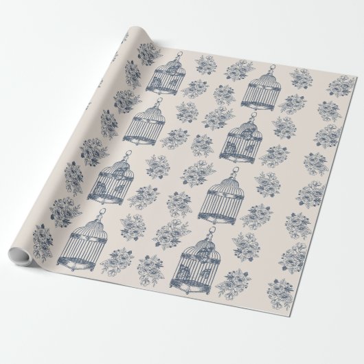 Antike Schmetterlinge und Flora Geschenkpapier (Ungerollt)