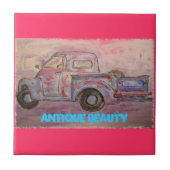 Antike Schönheitsblauer LKW Fliese (Vorderseite)