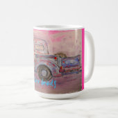 Antike Schönheitsblauer LKW Kaffeetasse (VorderseiteRechts)