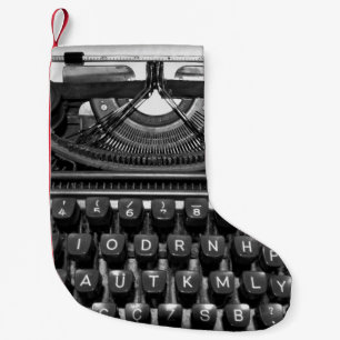 Antike Schreibmaschine, die im Korrespondenzverkeh Kleiner Weihnachtsstrumpf