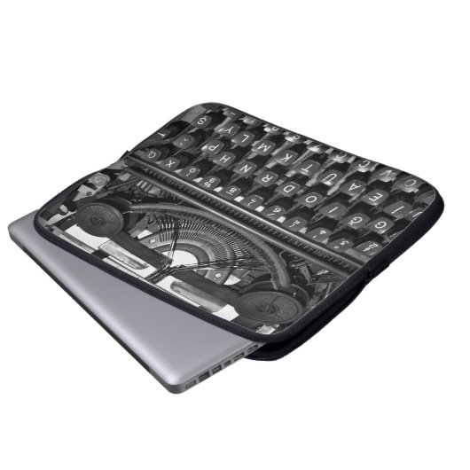 Antike Schreibmaschine, die im Korrespondenzverkeh Laptopschutzhülle (Vorne Knopf)