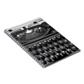 Antike Schreibmaschine, die im Korrespondenzverkeh Notizblock (Rechte Seite)