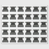 Antike Schreibmaschine Geschenkpapier (Flach)