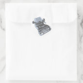 Antike Schreibmaschine Runder Aufkleber (Tasche)