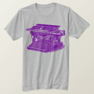 Antike Schreibmaschine - Violett T-Shirt