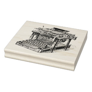 Antike Schreibmaschinen-Lithographie Gummistempel