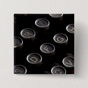 Antike Schreibmaschinentasten Button