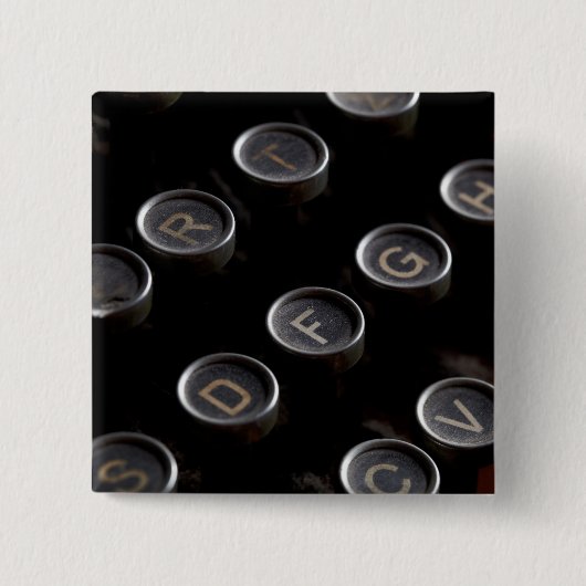 Antike Schreibmaschinentasten Button (Vorderseite)