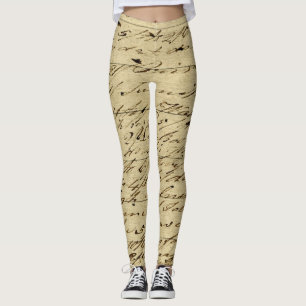 Antike Schrift Historische Kalligrafie Leggings