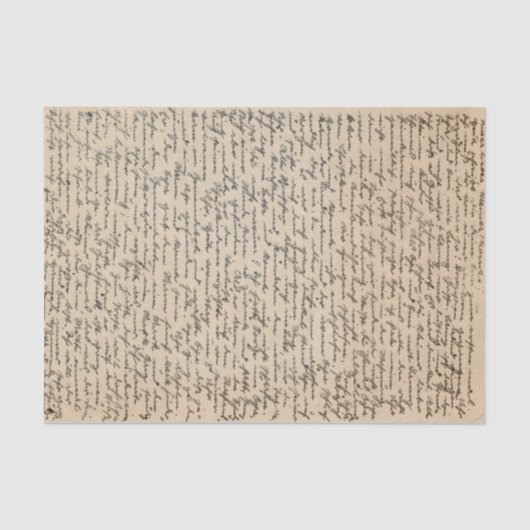 Antike Schriftwörter Vintag gestört Seidenpapier (Vorderseite)