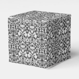 Antike Schwarz-Weiß-Damask-Lace-Brokat Geschenkschachtel