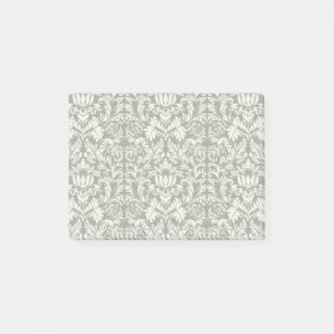 Antike Schwarz-Weiß-Damask-Lace-Brokat Post-it Klebezettel
