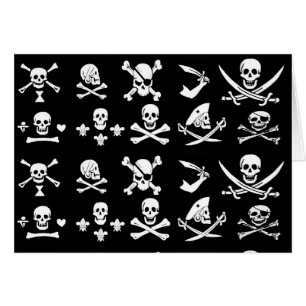 ANTIKE SCHWARZE PIRATENBANNER UND SCHATZKARTEN