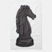 Antike schwarze Schachfigur Geschirrtuch (Vertikal)