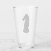 Antike schwarze Schachfigur Glas (Rückseite)