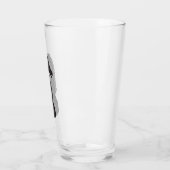 Antike schwarze Schachfigur Glas (Links)