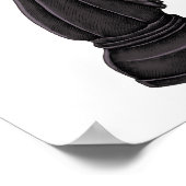 Antike schwarze Schachfigur Poster (Ecke)