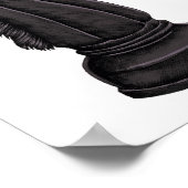 Antike schwarze Schachfigur Poster (Ecke)