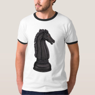 Antike schwarze Schachfigur T-Shirt