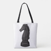 Antike schwarze Schachfigur Tasche (Rückseite)