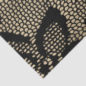 Antike schwarze Spitzen-Dekupier-Papier Seidenpapier (Ausschnitt)
