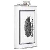 Antike Schweine-Ätzflasche Flachmann (Rechts)