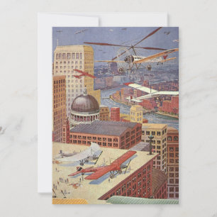 Antike Science-Fiction-Stadt, viktorianischer Stea