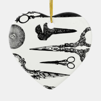 Antike Scissors Vignette Keramik Ornament