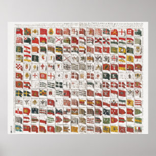 Antike Seefahnen der Welt Poster