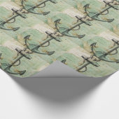 Antike Seekarte mit Anker Geschenkpapier (Ecke)