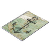 Antike Seekarte mit Anker Notizblock (Linke Seite)