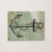 Antike Seekarte mit Anker Puzzle (Horizontal)