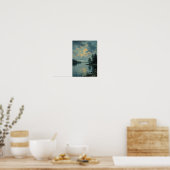 Antike Seenlandschaft Wandkunst im Moody-Stil Poster (Küche)