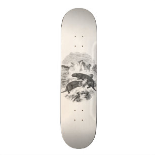 Antike Seeotter 1800er Otter-Illustration Skateboard