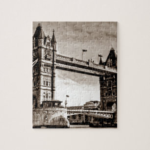 Antike Sepia London Tower Bridge Puzzle