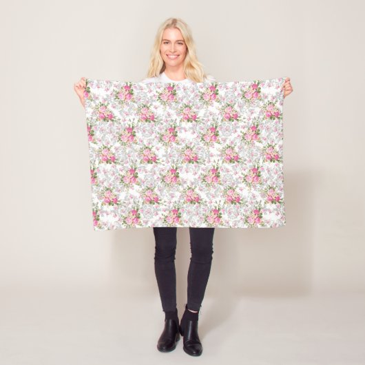 Antike Shabby-Blumen Fleecedecke (Beispiel)