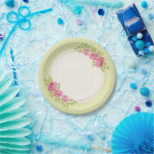 Antike Shabby Chic Rosen Rahmen Papier Teller (Party)