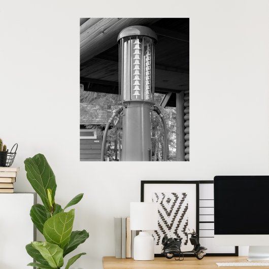 Antike, sichtbare Gaspumpe Poster (Heimbüro)