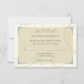 Antike Silber Gold Celtic Knot Wedding Repcard RSVP Karte (Vorderseite)